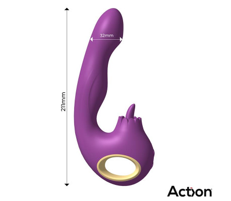 Toka Vibrador con Oscilación 360º y Lengua Estimuladora