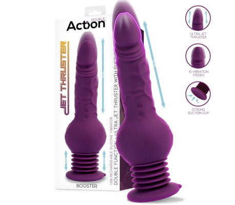 Booster Vibrador con Thrusting Ultra Jet Thruster con Potente Ventosa