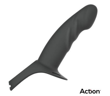 Arnés Strap-On con Dildo Hueco Silicona Premium Talla S Negro
