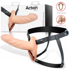 Arnés Strap-on con Dildo Hueco Silicona Premium Talla L