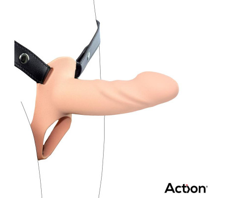 Arnés Strap-On con Dildo Hueco Silicona Premium Talla S