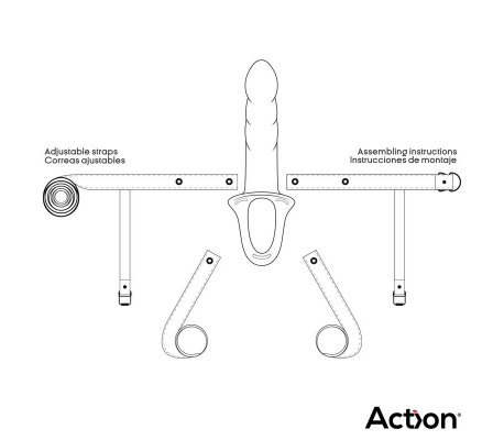Arnés Strap-On con Dildo Hueco Silicona Premium Talla S