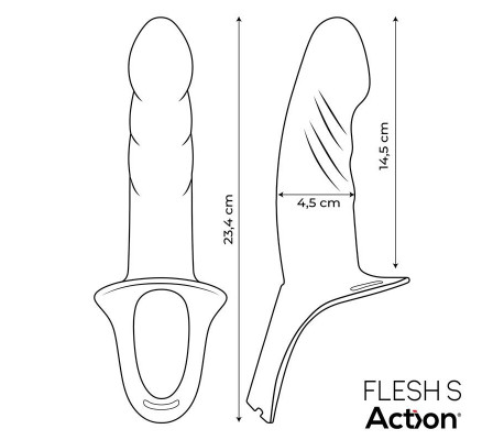 Arnés Strap-On con Dildo Hueco Silicona Premium Talla S