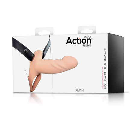 Arnés Strap-On con Dildo Hueco Silicona Premium Talla S