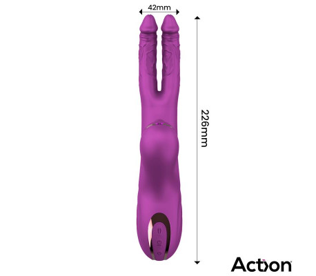 Nico Vibrador con Dildos Alternantes y Bola Percutora 4 Motores