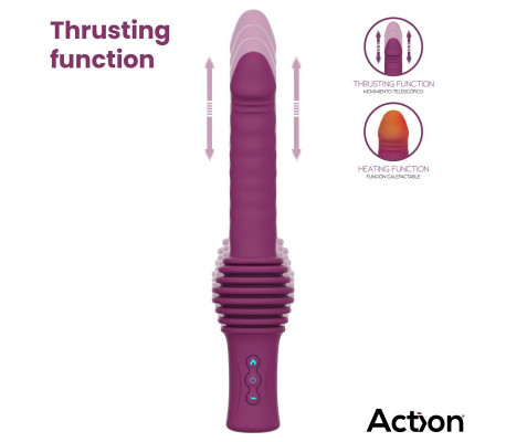 Roxer Sex Machine con Vibración, Thrusting, Efecto Calor y Control Remoto