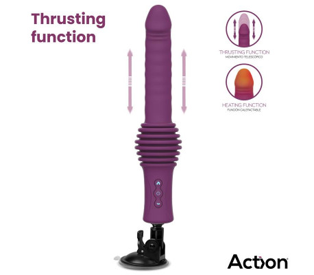 Roxer Sex Machine con Vibración, Thrusting, Efecto Calor y Control Remoto