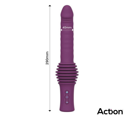 Roxer Sex Machine con Vibración, Thrusting, Efecto Calor y Control Remoto