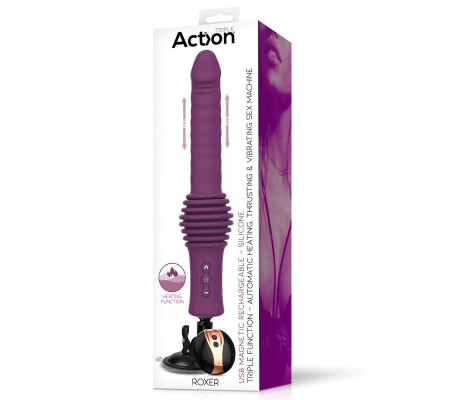 Roxer Sex Machine con Vibración, Thrusting, Efecto Calor y Control Remoto