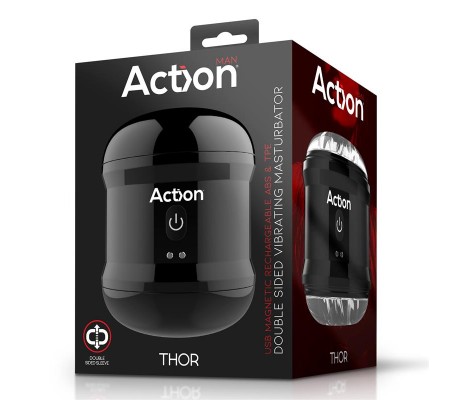 Thor Masturbador con Vibración Doble Orificio