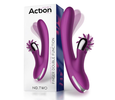 No. Two Vibrador Movimiento Finger y Rueda Estimuladora