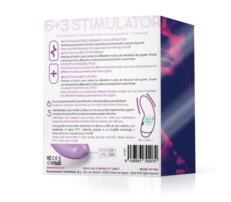 Patty Mini Masajeador Silicona USB Púrpura