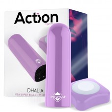 Dhalia Súper Bala Vibradora Control Remoto Alta Potencia USB Púpura
