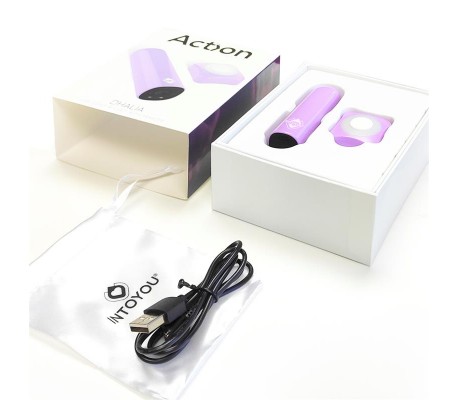 Dhalia Súper Bala Vibradora Control Remoto Alta Potencia USB Púpura