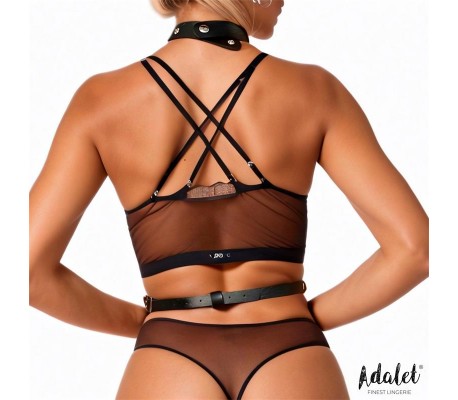 Hilda Arnés de Pecho con Cadenas Cuero Vegano Talla Única