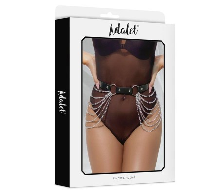 Nadine Cinturón Cuero Vegano con Cadenas Tall Única