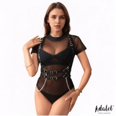 Brenda Arnés para Pecho Cuero Vegano con Cadenas Talla Única