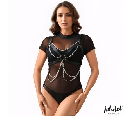 Noelle Arnés para Pecho Cuero Vegano con Cadenas Talla Única