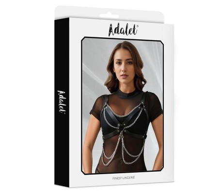 Noelle Arnés para Pecho Cuero Vegano con Cadenas Talla Única