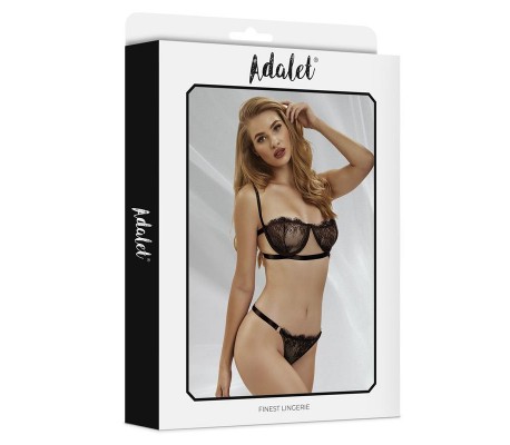 Mia Set Sujetador y Tanga de Encaje Negro