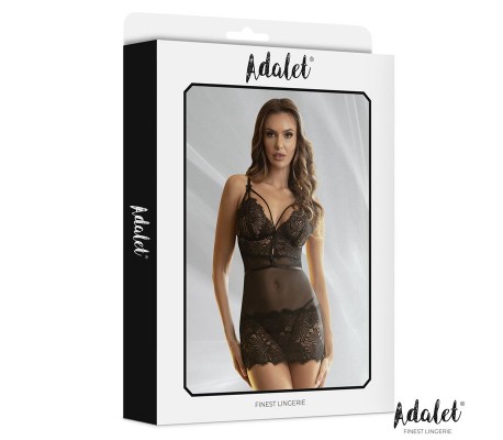 Lila Babydoll Espalda Abierta y Tanga