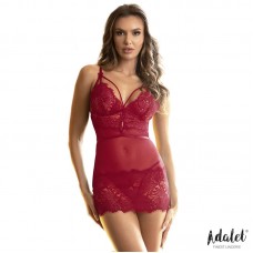 Zoe Babydoll Espalda Abierta y Tanga Rojo