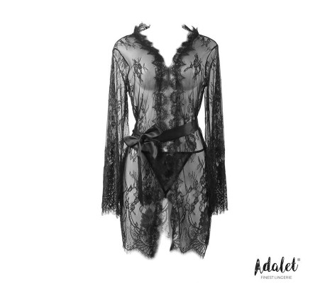 Lucy Peignoir Semi Transparente y Tanga