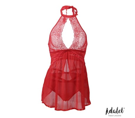 Nova Babydoll y Tanga Rojo
