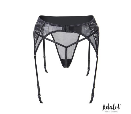 Luva Set de Liguero con Encaje Floral y Tanga