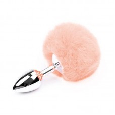 Plug Anal con Pompón Rosa Chicle Talla S