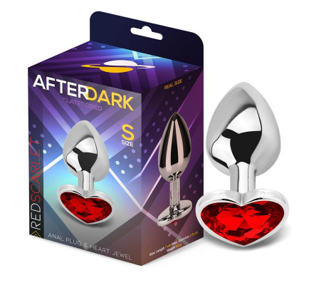 Plug Anal Joya de Corazón Red Scarlet Talla S
