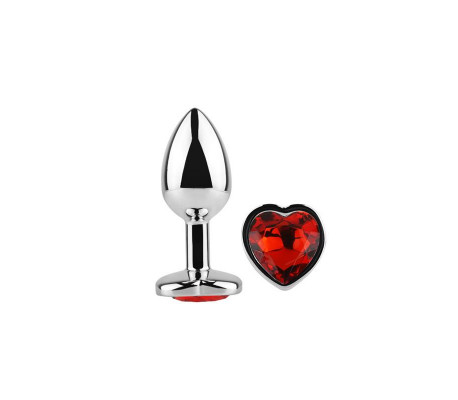 Plug Anal Joya de Corazón Red Scarlet Talla S