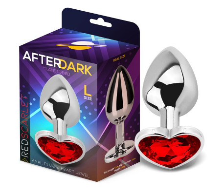 Plug anal Base Corazón Red Scarlet Talla L