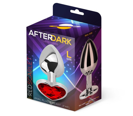 Plug anal Base Corazón Red Scarlet Talla L