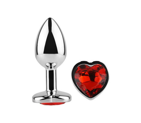 Plug anal Base Corazón Red Scarlet Talla L