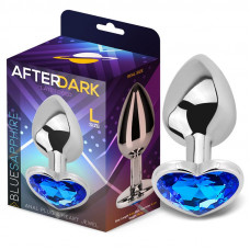 Plug Anal con Joya de Corazón Blue Sapphire Talla L
