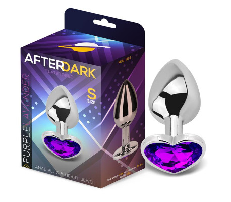 Plug Anal con Joya de Corazón Purple Lavender Talla S