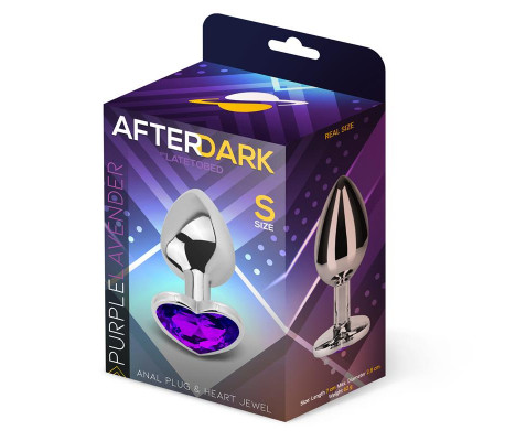 Plug Anal con Joya de Corazón Purple Lavender Talla S