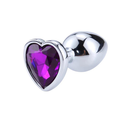 Plug Anal con Joya de Corazón Purple Lavender Talla S