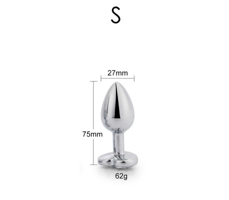 Plug Anal con Joya de Corazón Purple Lavender Talla S