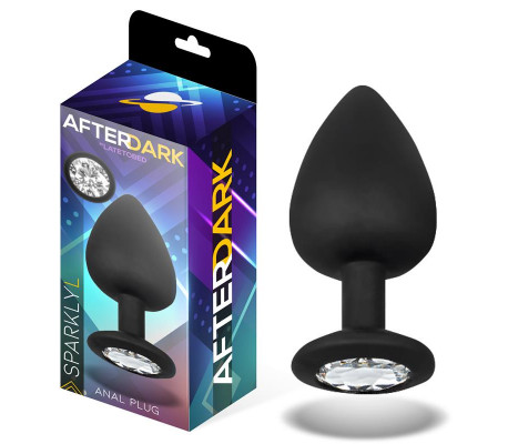 Sparkly Plug Anal con Joya Silicona Talla L 9.5 cm x 4.5 cm