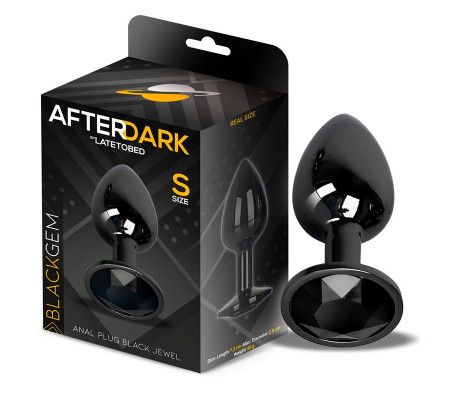 Blackgem Plug Anal Metálico con Joya Talla S Negro