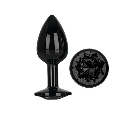 Blackgem Plug Anal Metálico con Joya Talla S Negro