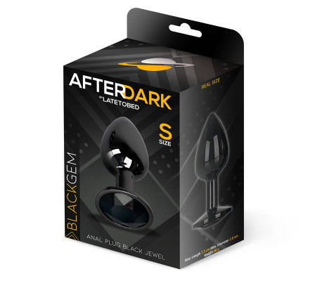 Blackgem Plug Anal Metálico con Joya Talla S Negro