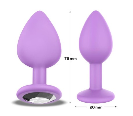 Sparkly Plug Anal Silicona Talla S Lilac
