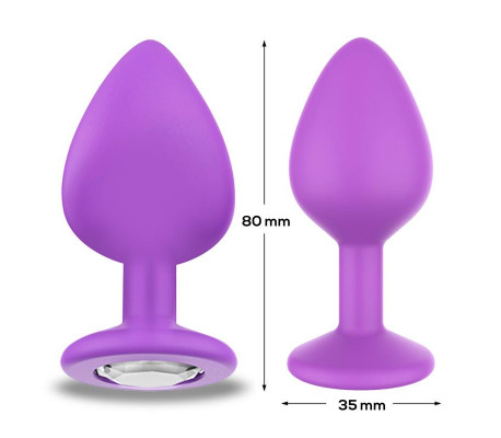 Sparkly Plug Anal Silicona Talla M Violet