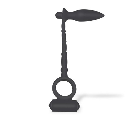 Sugilite Plug Anal con Vibración y Anillo para el Pene con Vibración