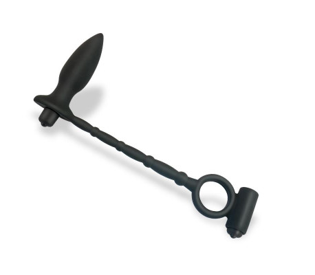 Sugilite Plug Anal con Vibración y Anillo para el Pene con Vibración