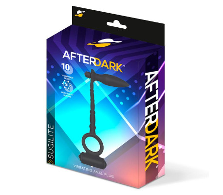 Sugilite Plug Anal con Vibración y Anillo para el Pene con Vibración