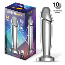 Sarmy Plug Anal Cromado con Vibración USB Magnético Talla M